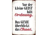 Vianmo Insegna In Legno 18X12 Cm Geist HäLt Ordnung Genie Chaos