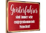 Vianmo Insegna In Legno 20X30 Cm Geisterfahrer Sind Menschen