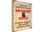 Vianmo Insegna In Legno 30X20 Cm Gestern War Hier Noch AufgeräUmt