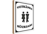 Vianmo Insegna In Legno 30X20 Cm GeträNke RüCkgabe Wc Lustig