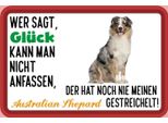 Vianmo Insegna In Legno 20X30 Cm GlüCk Australian Shepard Hund