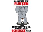 Vianmo Insegna In Legno 18X12 Cm GlüCk Ist Wie Furzen Elefant