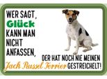 Vianmo Insegna In Legno 12X18 Cm GlüCk Jack Russel Terrier Hund