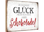 Vianmo Insegna In Legno 12X18 Cm GlüCk Nicht Kaufen Schokolade