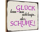 Vianmo Insegna In Legno 12X18 Cm GlüCk Nicht Kaufen Aber Schuhe
