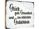 Vianmo Insegna In Legno 12X18 Cm GlüCk Gute Gesundheit
