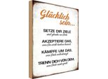 Vianmo Insegna In Legno 30X20 Cm GlüCklich Sein Glaube An Dich