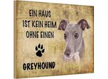 Vianmo Insegna In Legno 12X18 Cm Greyhound Hund Ohne Kein Heim