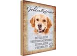 Vianmo Insegna In Legno 18X12 Cm Golden Retriever Hund