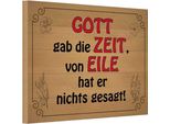 Vianmo Insegna In Legno 20X30 Cm Gott Gab Zeit Von Eile Nichts