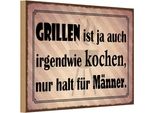 Vianmo Insegna In Legno 20X30 Cm Grillen Ist Kochen FüR MäNner