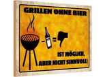 Vianmo Insegna In Legno 12X18 Cm Grillen Ohne Bier MöGlich Aber
