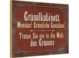 Vianmo Insegna In Legno 20X30 Cm Gruselkabinett Treten Sie Ein