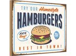 Vianmo Insegna In Legno 20X30 Cm Hamburgers Best In Town