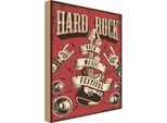 Vianmo Insegna In Legno 30X20 Cm Hard Rock Music Festival