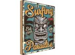 Vianmo Insegna In Legno 30X20 Cm Hawaii Ist Surfing Time Paradise