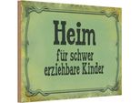 Vianmo Insegna In Legno 20X30 Cm Heim Schwer Erziehbare Kinder