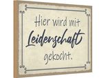 Vianmo Insegna In Legno 20X30 Cm Hier Mit Leidenschaft Gekocht
