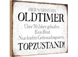 Vianmo Insegna In Legno 20X30 Cm Hier Wohnt Oldtimer üBer 70