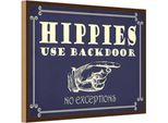 Vianmo Insegna In Legno 12X18 Cm Hippies Use Backdoor
