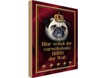 Vianmo Insegna In Legno 30X20 Cm Hier Wohnt Hund Der Welt