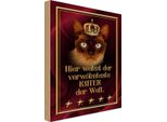 Vianmo Insegna In Legno 30X20 Cm Hier Wohnt Kater Der Welt