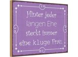 Vianmo Insegna In Legno 12X18 Cm Hinter Langer Ehe Kluge Frau