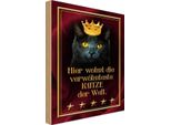 Vianmo Insegna In Legno 30X20 Cm Hier Wohnt Katze Der Welt