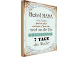 Vianmo Insegna In Legno 18X12 Cm Hotel Mama 7 Tage Die Woche