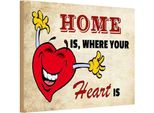 Vianmo Insegna In Legno 20X30 Cm Home Is Where Your Heart Is