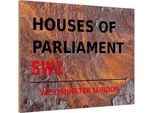 Vianmo Insegna In Legno 12X18 Cm Houses Of Parliament SW1