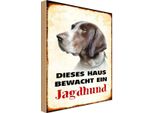 Vianmo Insegna In Legno 30X20 Cm Hund Dieses Haus Bewacht Ein Jagdhund