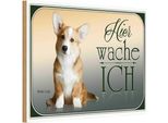 Vianmo Insegna In Legno 20X30 Cm Hund Chihuahua Hier Wache Ich