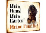 Vianmo Insegna In Legno 20X30 Cm Hund Dackel Mein Haus Garten Familie
