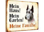 Vianmo Insegna In Legno 12X18 Cm Hund Dobermann Mein Haus Garten Familie
