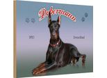 Vianmo Insegna In Legno 20X30 Cm Hund Dobermann 1850 Deutschland