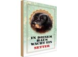 Vianmo Insegna In Legno 18X12 Cm Hund In Diesem Haus Wacht Ein Setter