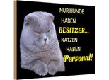 Vianmo Insegna In Legno 20X30 Cm Hund Hat Besitzer Katze Personal