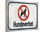 Vianmo Insegna In Legno 12X18 Cm Hund Hundeverbot