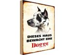 Vianmo Insegna In Legno 30X20 Cm Hund Dieses Haus Bewacht Eine Dogge