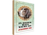 Vianmo Insegna In Legno 18X12 Cm Hund In Diesem Haus Wacht Ein Jagdhund