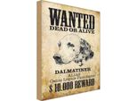Vianmo Insegna In Legno 30X20 Cm Hund Wanted Dead Dalmatiner