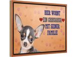 Vianmo Insegna In Legno 20X30 Cm Hund Hier Wohnt Ein Chihuahua