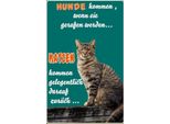 Vianmo Insegna In Legno 30X20 Cm Hunde Kommen Wenn Katzen Kommen