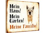 Vianmo Insegna In Legno 20X30 Cm Hund Yorkshire Mein Haus Garten Familie
