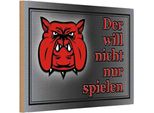 Vianmo Insegna In Legno 20X30 Cm Hund Will Nicht Nur Spielen