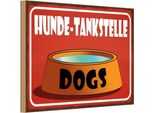 Vianmo Insegna In Legno 20X30 Cm Hunde Tankstelle Dogs