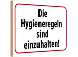 Vianmo Insegna In Legno 20X30 Cm Hygieneregeln Sind Einzuhalten
