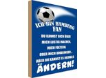 Vianmo Insegna In Legno 18X12 Cm Ich Bin Hamburg Fan Fussball