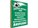 Vianmo Insegna In Legno 18X12 Cm Ich Bin Bremen Fan Fussball